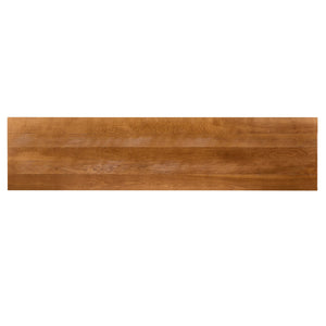 English Elm Fluted Counter Height Dining Set Narrow Bar Console with Upholstered Stool Retro Wood Brown W1202P330888