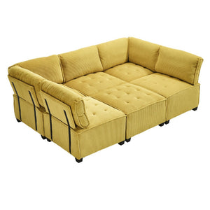English Elm United We Win U-Shaped Modular Sectional Sofa With Reversible Chaise - Plush Comfort & Style! W1568S00153-GIGA
