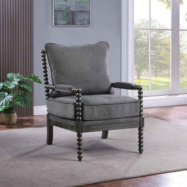 OSP Home Furnishings Eliza Spindle Chair Charcoal