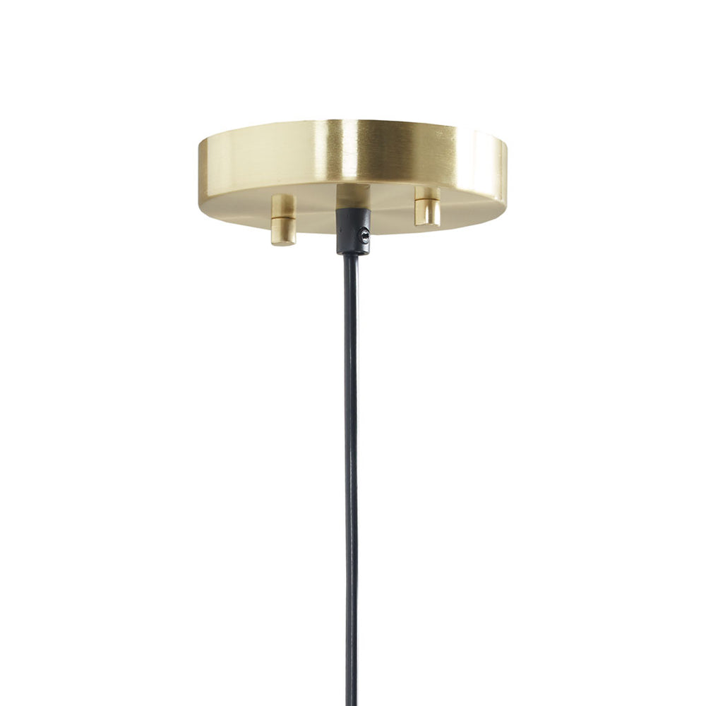 JLA Home INK+IVY - 2-Tier Matte White Pendant with Gold Canopy — Mid-Century Modern Double Disc Shade, Even Lighting II151-0120