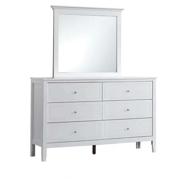 English Elm Daniel Assembled 5-Drawer Chest with English Dovetail Drawers, Metal Hardware & Solid Wood Frame White 62 L x 40 W x 19 H B078P400754