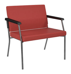 OSP Home Furnishings Bariatric Big and Tall Guest Chair with Reinforced Metal Frame for Waiting Rooms Lipstick BC9603-R100