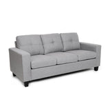 Christopher Knight Home® - Noble House - Bowden Three Seater Sofa with Wood Legs