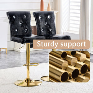 English Elm 4-pack Pu High-back Dining Chairs with Powder-coated Metal Legs for Modern Kitchens Black W3875P371071