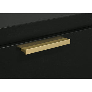 English Elm Sophia Black 4-Drawer Chest – Elegant Storage Solution With Gold Accents For Modern And Vintage Spaces B062P353394-GIGA