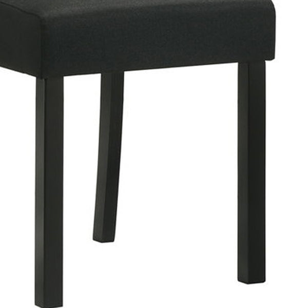 English Elm Syon Fabric Upholstered Dining Chair Set of 4 Matte Black Wood Frame Modern B056P417075