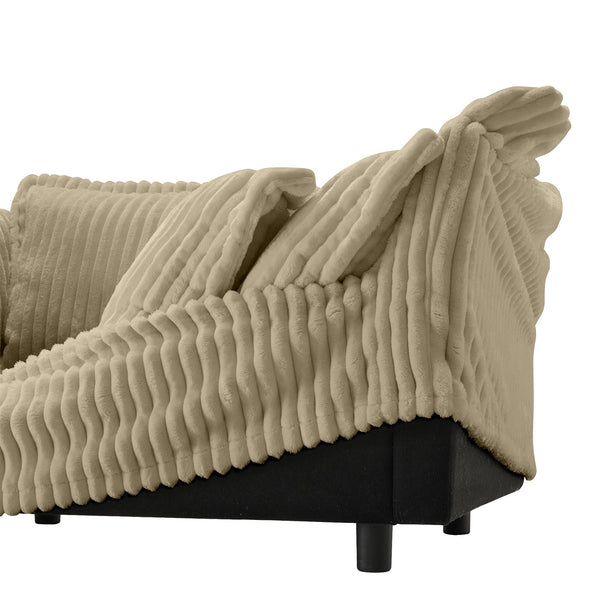 English Elm Koala Corduroy Sectional Sofa Deep Seat High Back Right Facing Living Room Piece W3041P272931