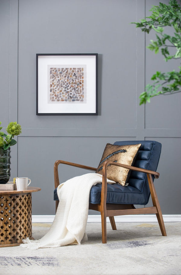 English Elm 23.6X23.6" Shokha Agate Shadow Box Wall Décor – Elegant Velvet Framed Art For Modern Interiors W2078P318303