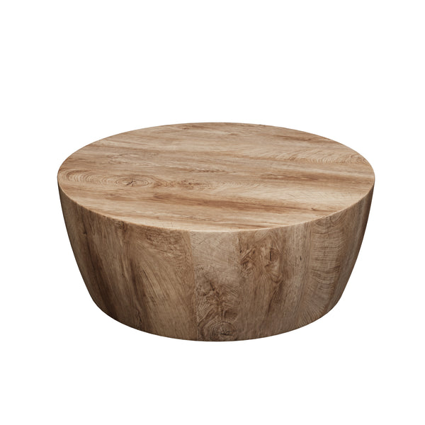 English Elm 29.53" Round Mdf Coffee Table & 2 Pu Dining Chairs Set – Stylish, Durable, Multi-Functional For Home Use W2189S00504