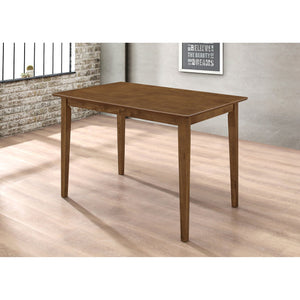 English Elm Liandra Chestnut 5-Piece Dining Set with Slat Back Chairs, Hardwood Veneer, Beige Upholstery Elegance B062P345390