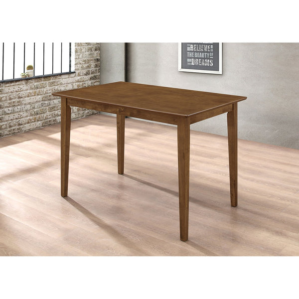 English Elm Liandra Chestnut 5-Piece Dining Set with Slat Back Chairs, Hardwood Veneer, Beige Upholstery Elegance B062P345390