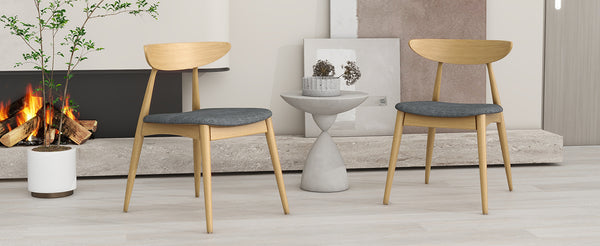 English Elm Christopher Knight Home® - Set Of 2 Retro Rubberwood Chairs With Ergonomic Design & Plush Cushions For Stylish Comfort N759P307037L