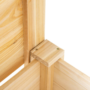 English Elm Outsunny Set Of 3 Raised Wooden Planters With Legs, Perfect For Growing Vegetables, Herbs & Flowers W2225P217243-GIGA