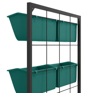 English Elm Outsunny 3-Tier Vertical Wall Planter With 6 Self-Draining Pots For Indoor/Outdoor Planting Joy W2225P174504-GIGA