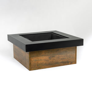 English Elm 36-inch Iron Fire Pit Table by EcoNook - Black Steel Wood-Burning Fire Bowl, Durable, Portable, Decorative W3131P277182