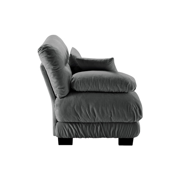 English Elm 27 Modular Left Arm Chenille Sofa Section with Solid Wood Frame for Living Room W714P253480