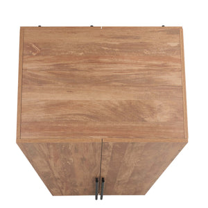 English Elm Lee 32" Elegant Golden Brown Wardrobe Closet With Adjustable Shelves & Soft-Close Doors For Small Spaces B365S00133