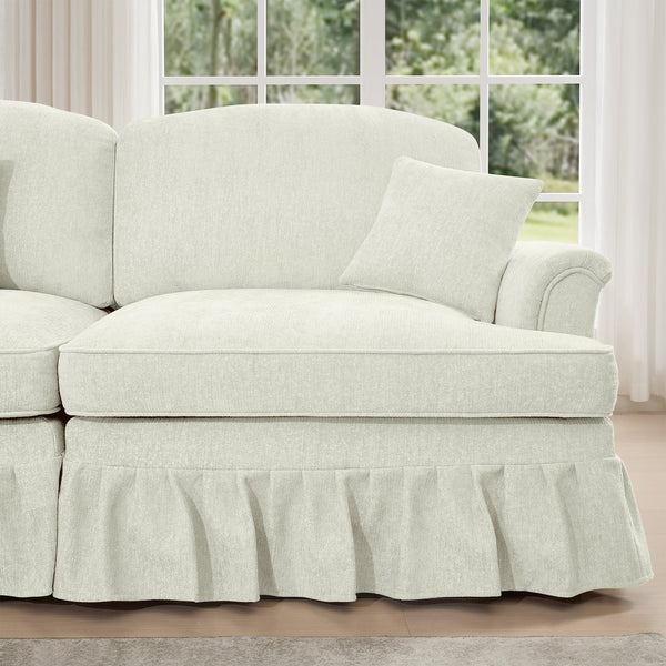 English Elm Classic Comfy Modular U-Shape Sectional Sofa: Stylish Chenille Couch With Flared Arms & Ottomans W3041S00235