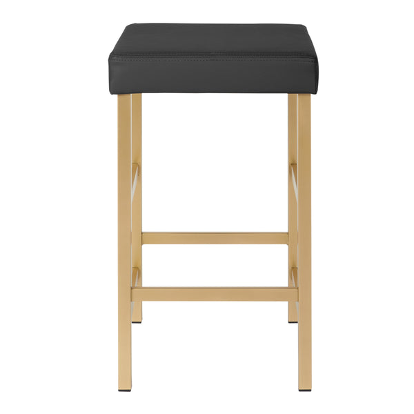OSP Home Furnishings 26" Gold Backless Stool Black