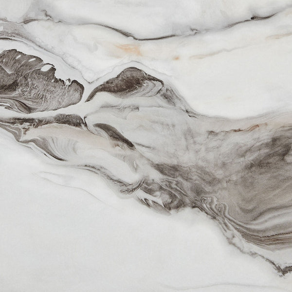 English Elm Panda Faux Marble Black and White Dining Table – Solid Wood + MDF, Trestle Base, Seats 6, Sturdy B201P359605