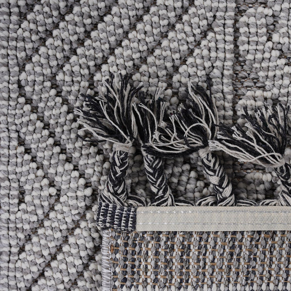 English Elm Guros Collection 5X7 Modern Grey & White Geometric Area Rug – Durable, Stylish, Indoor/Outdoor Use B189P183586