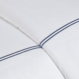 Madison Park Signature 500 Thread Count Luxury Collection Glam/Luxury 100% Cotton Sateen Embroidered Comforter Set MPS10-504 White/Navy