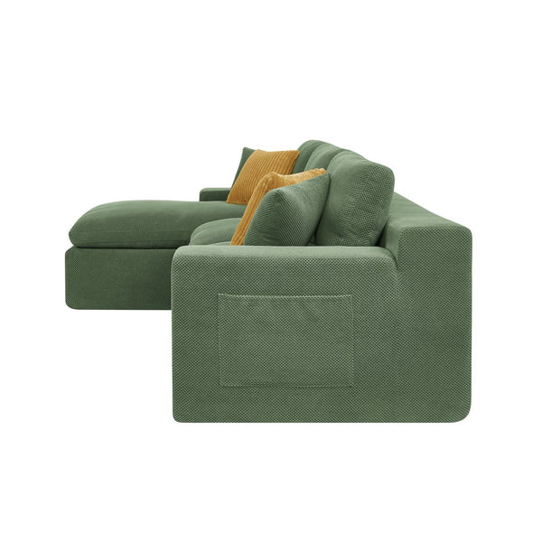 English Elm Cloud Sectional Sofa High Density Foam Deep Seat Upholstered Modern Living Room W5568S00005