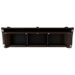 English Elm Connaught Wide Entryway Storage Bench - Handcrafted Dark Chestnut Wood With Spacious Storage & Seating B136P203417