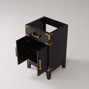 English Elm Black Oak Single-Sink Vanity 20" W With Soft-Close Door & Ample Storage For Modern Bathrooms B2731P260885