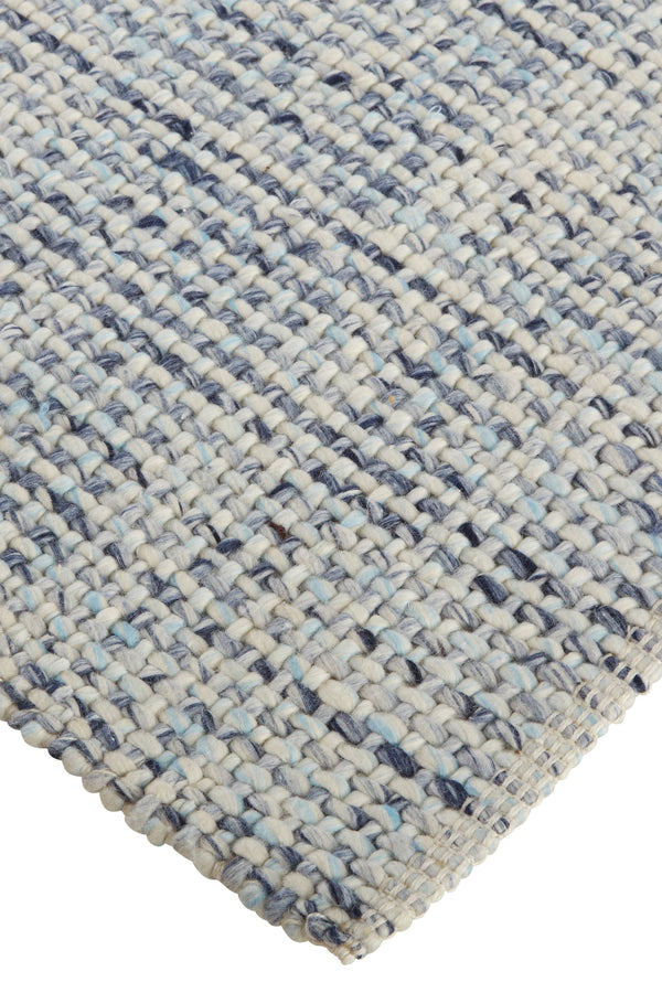 Feizy Rugs Naples Hand Woven Polyester Flatweave Rug - Soft, Durable, And Fade Resistant For Effortless Style Gray,Ivory,Blue Polyester Nap0751fblu000j00