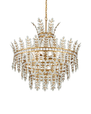 Currey & Company Bradshaw Chandelier - Elegant Art Deco Design With Crystal Accents For Timeless Illumination And Style Gold Glass ,Crystal ,Wrought Iron 9000-1295-currey-company