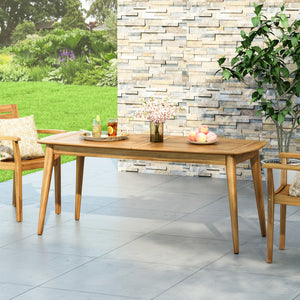 Christopher Knight Home® - Noble House - Artesia Outdoor Rustic Acacia Wood Dining Table, Teak