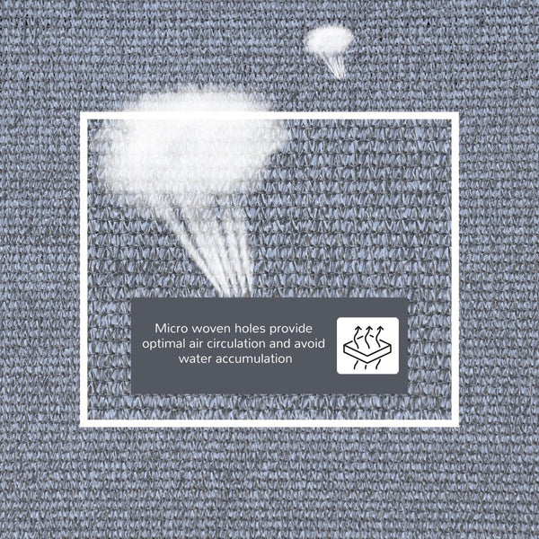 English Elm Outsunny 13' X 20' Rectangle Sun Shade Sail Canopy - Uv Protection For Patios, Decks, And Gardens W2225P200587-GIGA