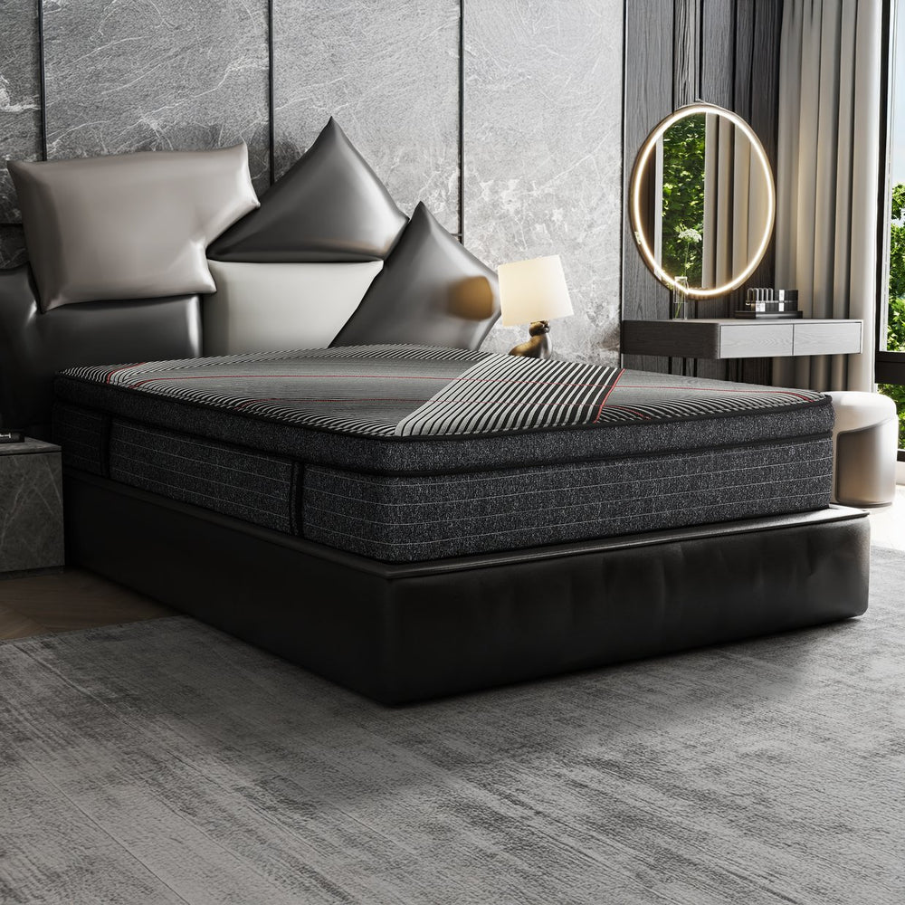English Elm 15 Inch Hybrid Queen Mattress Euro Top Gel Foam Pocket Coils Cooling Edge Support B011P474202