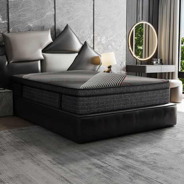 English Elm 15 Inch Hybrid Queen Mattress Euro Top Gel Foam Pocket Coils Cooling Edge Support B011P474202