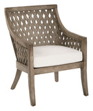 OSP Home Furnishings Plantation Lounge Chair Grey