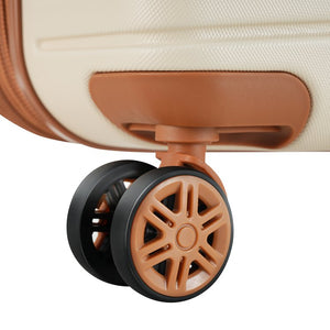 English Elm 4 Piece Abs Hard Shell Luggage Set with Spinner Wheels Tsa Lock and Packing Cubes Cream PP313145AAO