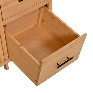 English Elm (with Hutch) Topamx Solid Fir Potting Bench Patio Workstation Spice Rack Drawer Natural Wood N717P404331A