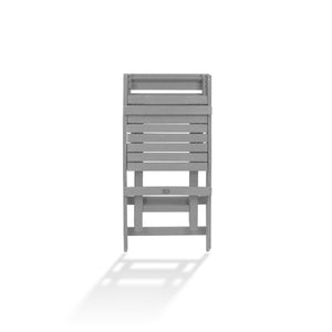 English Elm Coastal Bay Recycled Hdpe Folding Bistro Chair for Patio and Balcony Use Gray B2745P409663