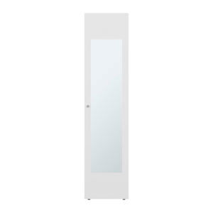 English Elm White Slim Particleboard Storage Cabinet with Four Shelves for Small Bedroom or Hallway B062P483769