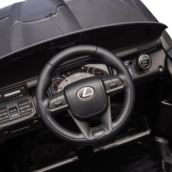 English Elm Licensed Lexus Lx600 24v Two Seater Kids Ride on Suv with Remote and Suspension Black W1578P339061
