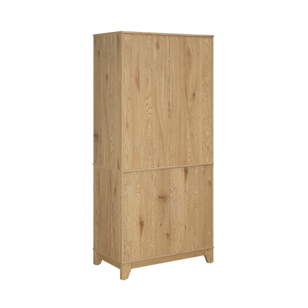 English Elm Sheridan 31" Bookcase Cabinet with 7 Shelves, Soft-Close Doors, Adjustable Shelves, Stylish Legs Natural B365P397893