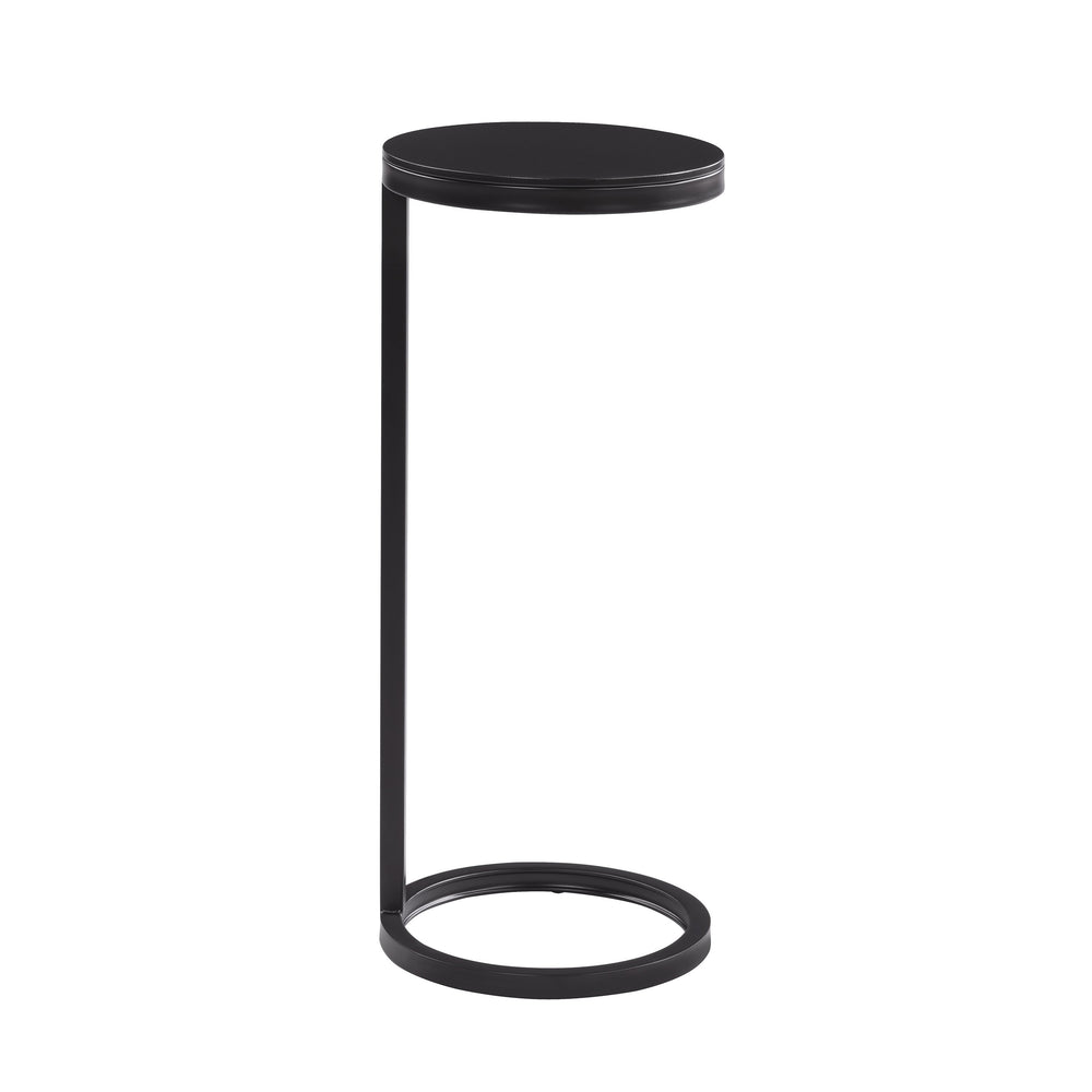 English Elm Yancey Antique Bronze Round Metal Accent Table - Space-Saving Geometric Side Table w/ Felt Pads B050P364432
