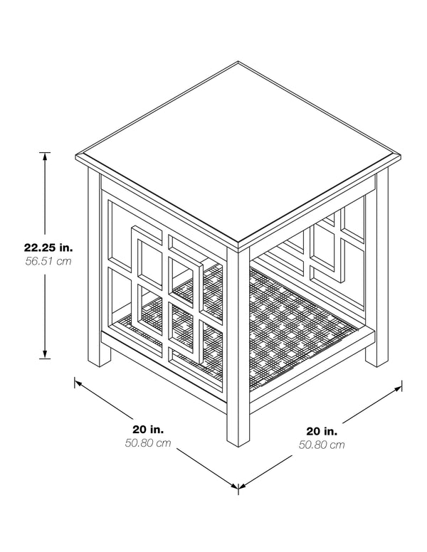 OSP Home Furnishings Cambridge Side Table Bone Finish
