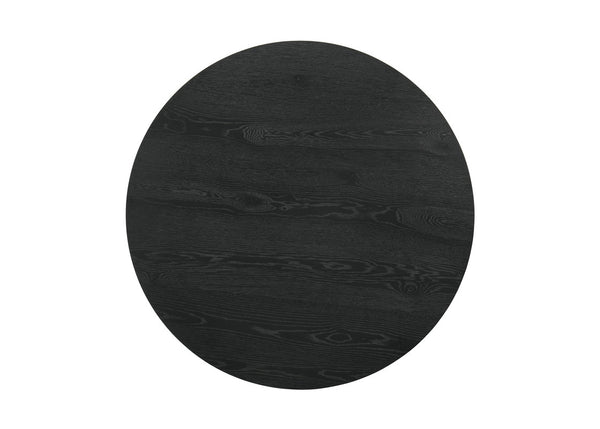 English Elm Jacopo Round Pedestal Counter Dining Set Ebony Frame Beige Cushioned Chairs B2749S00309