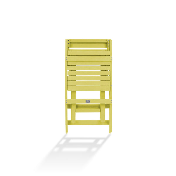 English Elm Coastal Bay Recycled Hdpe Folding Bistro Chair for Patio and Balcony Use Yellow B2745P409661