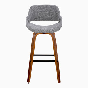 English Elm Fixed-height Industrial Counter Stools Tufted Faux Leather Black Metal Set of 2 B202S02158