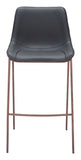 Magnus Barstool - Set of 2 Black & Walnut 109937 Zuo Modern