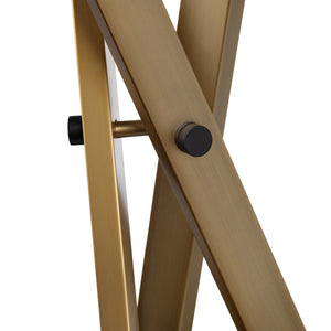 Crestview Collection 63.75"H Modern Tripod Floor Lamp With Crisscross Design, Linen Shade, And 3-way Switch For Versatile Lighting   Cvaer2037b