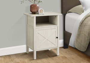 English Elm Accent Side Table with Open Shelf and Cabinet Storage for Compact Living Spaces Oak B2710P461703